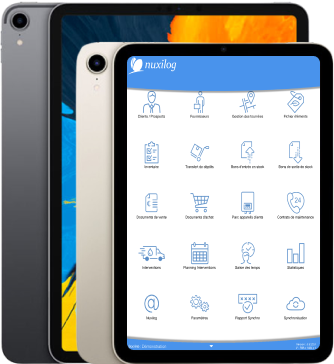 NuxiDev présentation de l’application mobile sur Apple iPad Pro et Apple iPad mini
