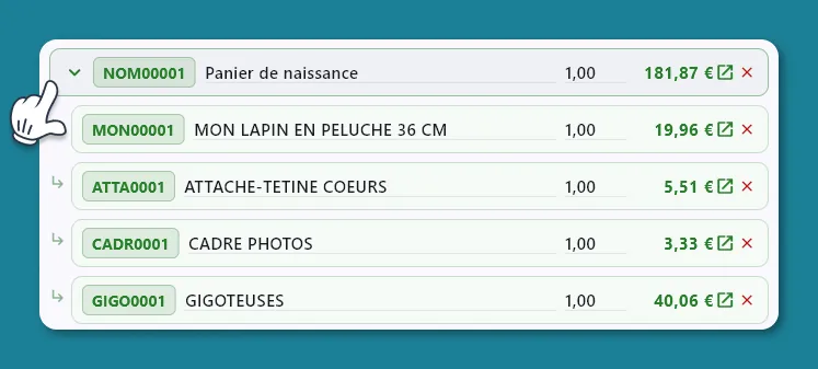 Capture d’écran : Articles liés, nomenclatures et ouvrages
